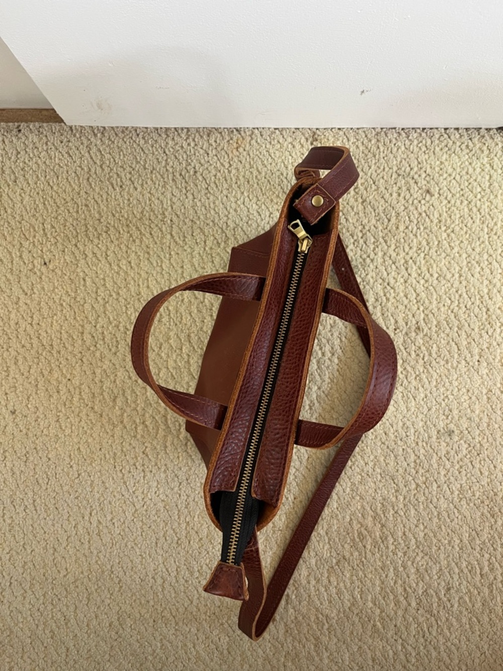 Portland Leather Goods Leather Top-Handle Mini Crossbody Tote - Picture 6 of 7